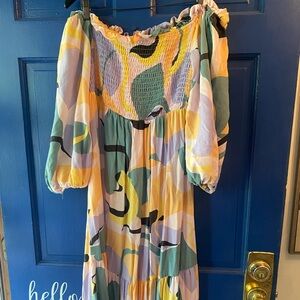 Eloquii off the shoulder midi dress